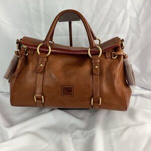 Dooney & Bourke Florentine Vachetta Brown Leather Satchel, No Crossbody Strap